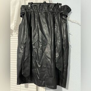 Time and True Black Knee-length leather skirt